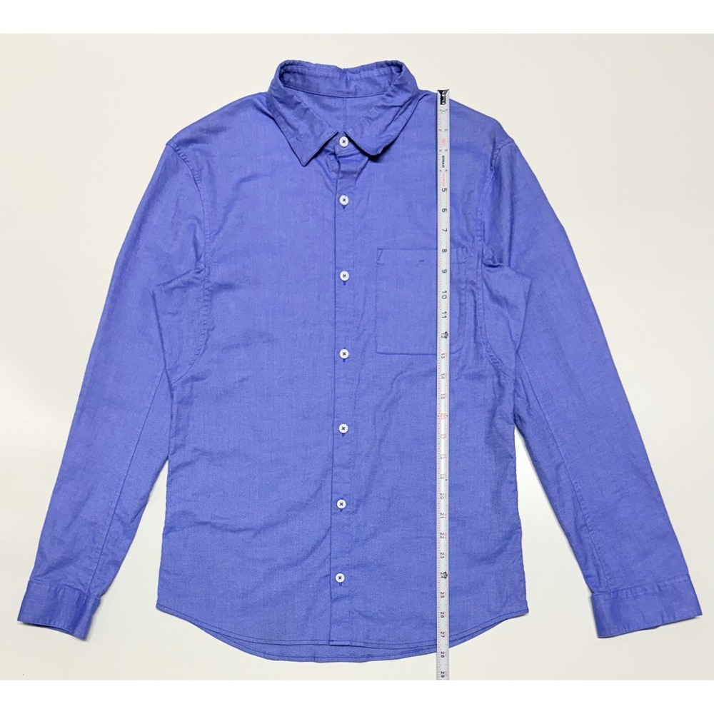 Lululemon Mens Blue Long Sleeve Button Down Shirt Chest Pocket Size Med